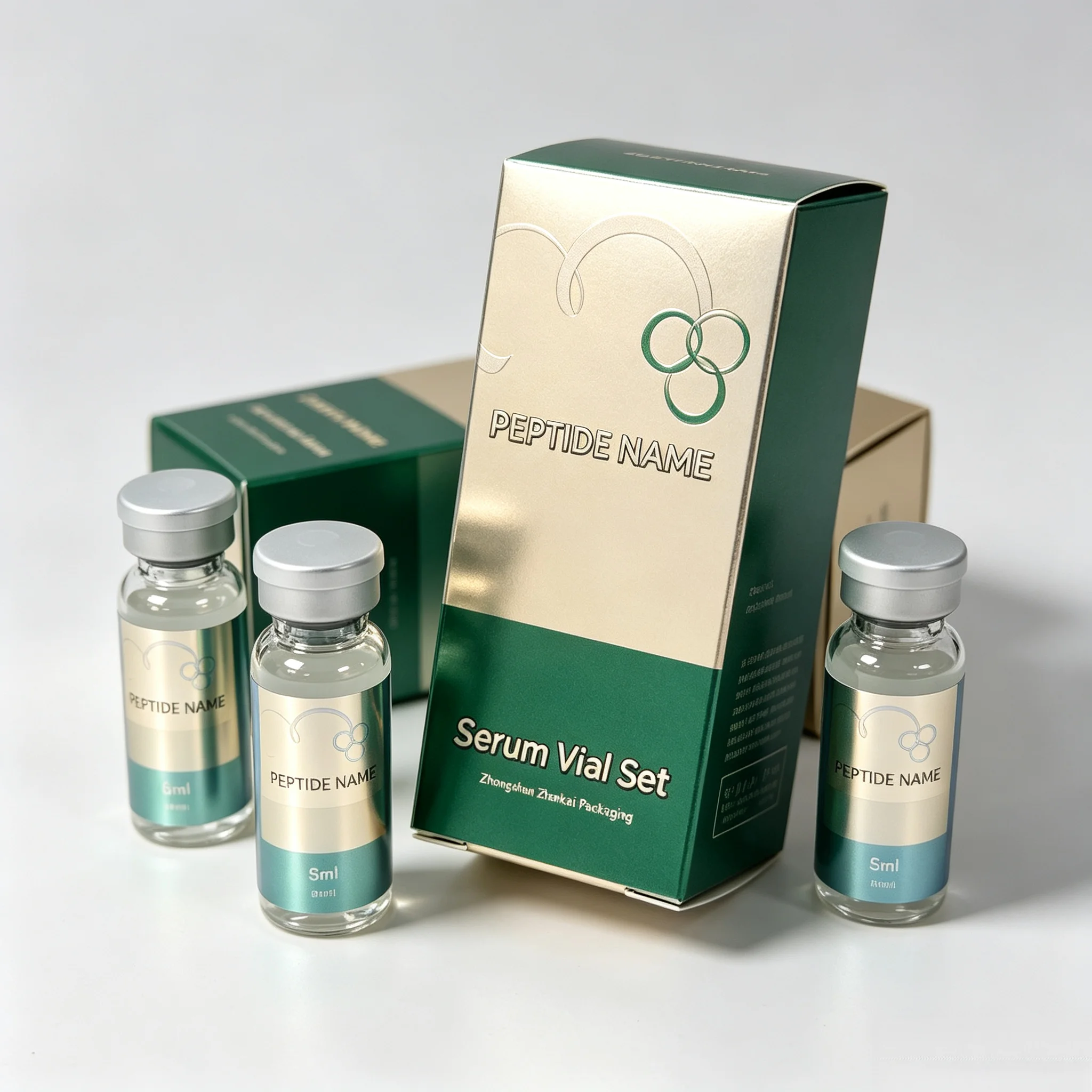 ฉลากขวดเปปไทด์หรูหราแบบกำหนดเอ - Luxury Skincare Labels บทวิจารณ์และราคา