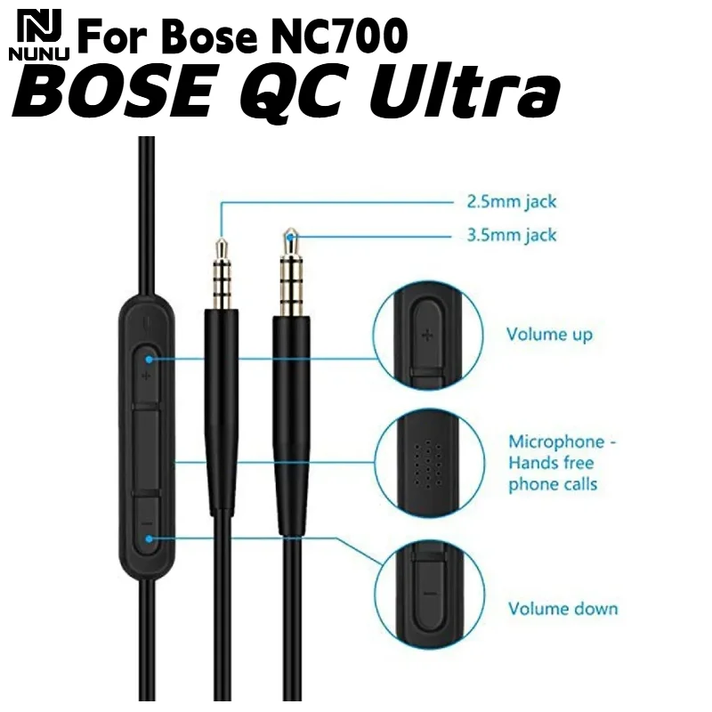Plug and Play 2.5mm to 3.5mm Jack Headset Audio Cable With Mic For Bose NC700/QuietComfort Ultra Headphone view 3