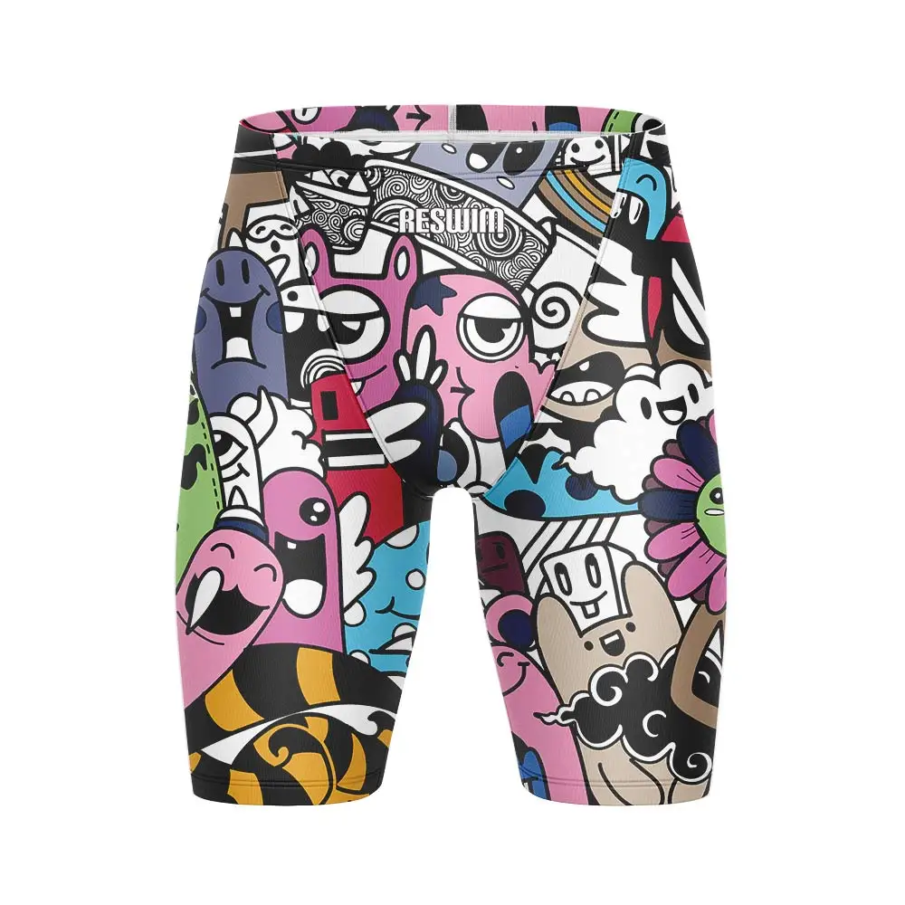2026 Men's Jammer Swimwear Swim Shorts Trunks Beach Tights Swimming Pants Summer Jammers Quick Dry Sports GYM Surfing Swimsuit