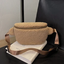 2024 Winter Plush Waist Bag fashion Woman Fanny pack Phone Pack Casual unisex Crossbody Chest Bag Brand Designer Female Belt Bag