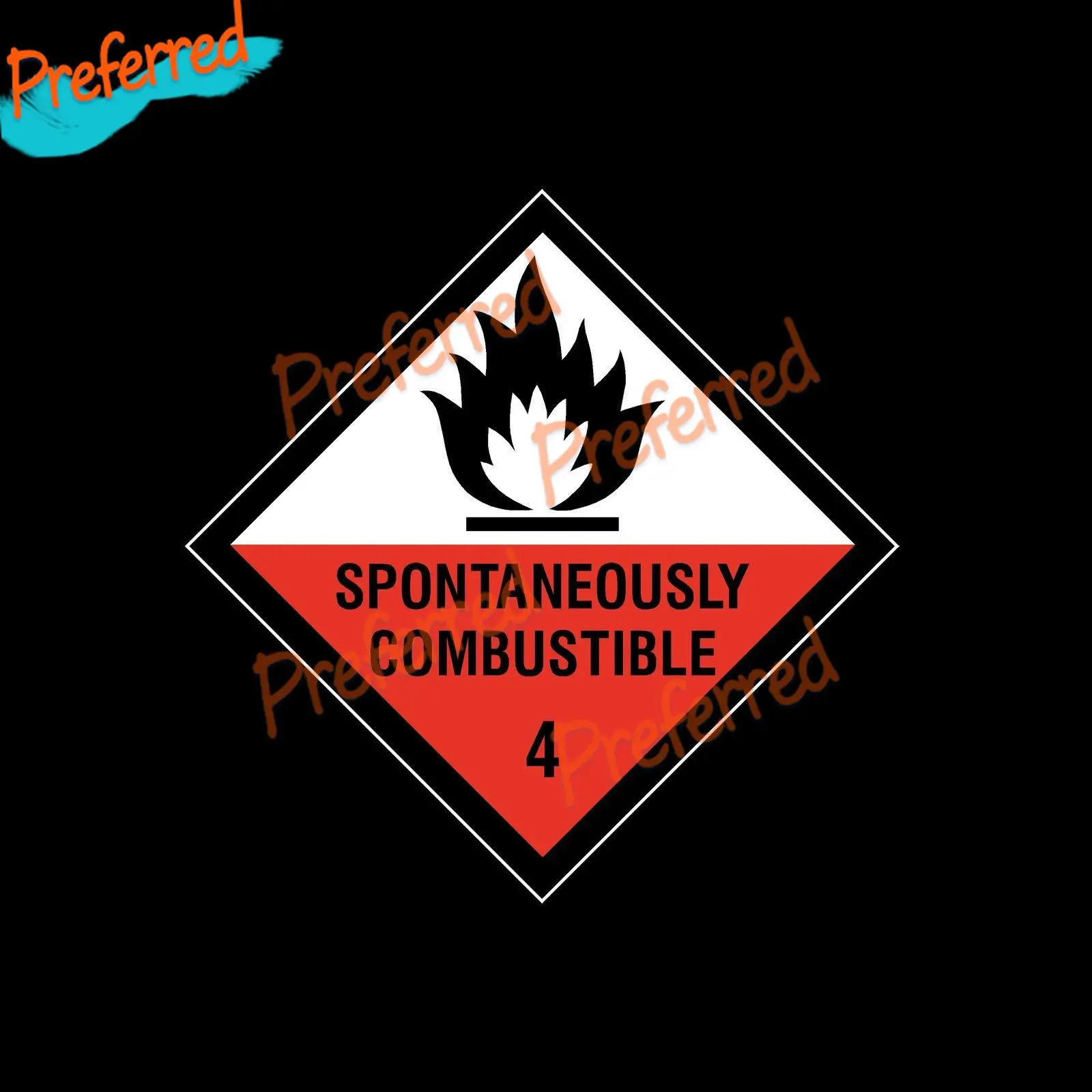 Hazchem Hazard Warning Stickers - 100x100mm - Gas, Explosive, ADR, Corrosive Sign OR Car Sticker Decal Decor Vinyl - All Sizes