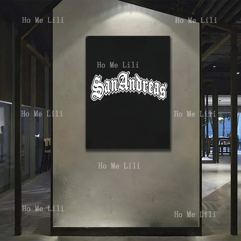 San Andreas Grand Theft автомобильный постер для видеоигр, высокое без рамы, холст с принтом, настенное искусство для гостиной, спальни