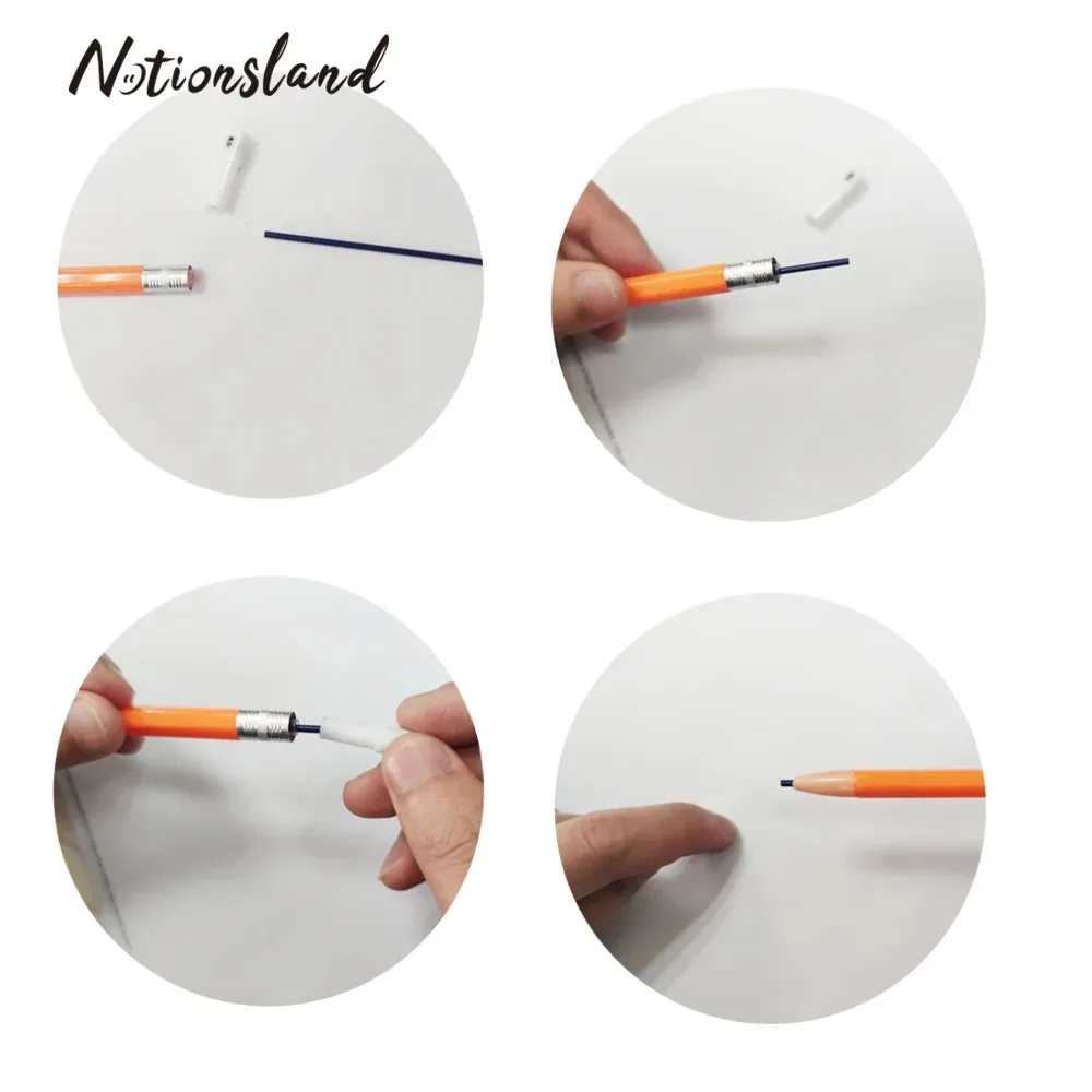 12 قطعة الخياطين الخياطة قلم تحديد الطباشير Refiils قابلة لإعادة الاستخدام اللون غير قطع استبدال القلم الأساسية DIY بها بنفسك الحرفية الخياطة اكسسوارات #4