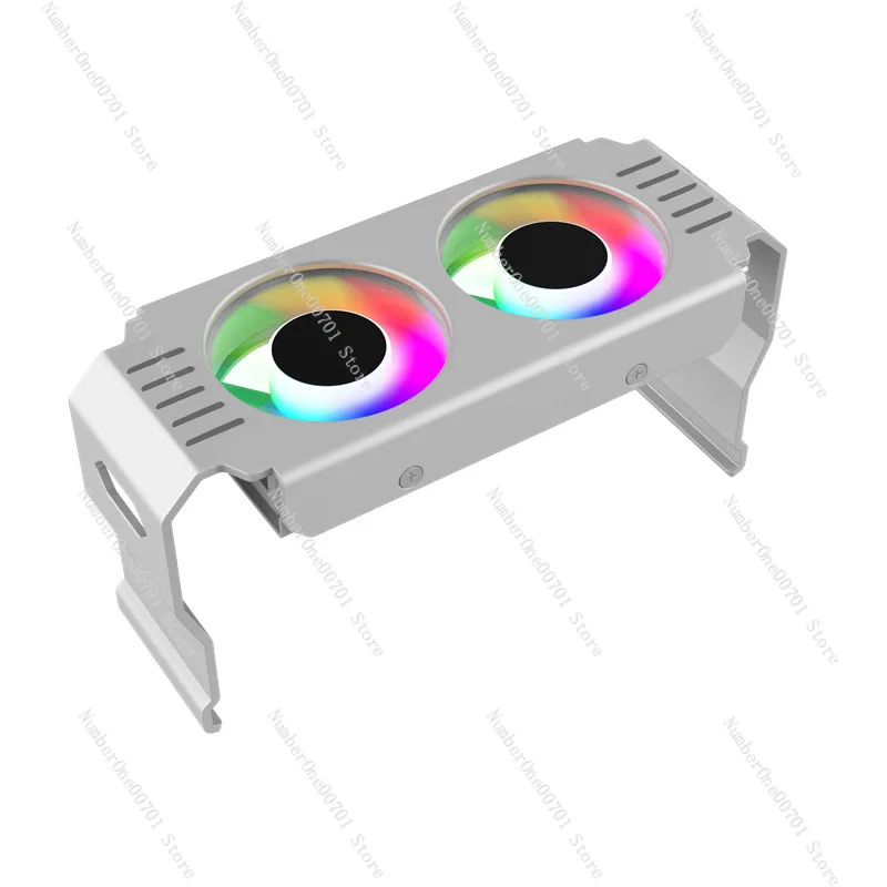 

Desktop Computer DDR 3/4/5 Memory Cooler ARGB Fan Dual Fan PWM Temperature Control Silent
