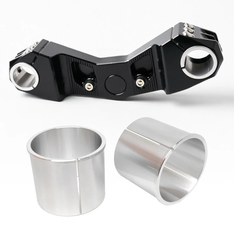 2 pairs-Motorcycle three-star column variable diameter sleeve, front shock absorption conversion bushing CNC aluminum alloy
