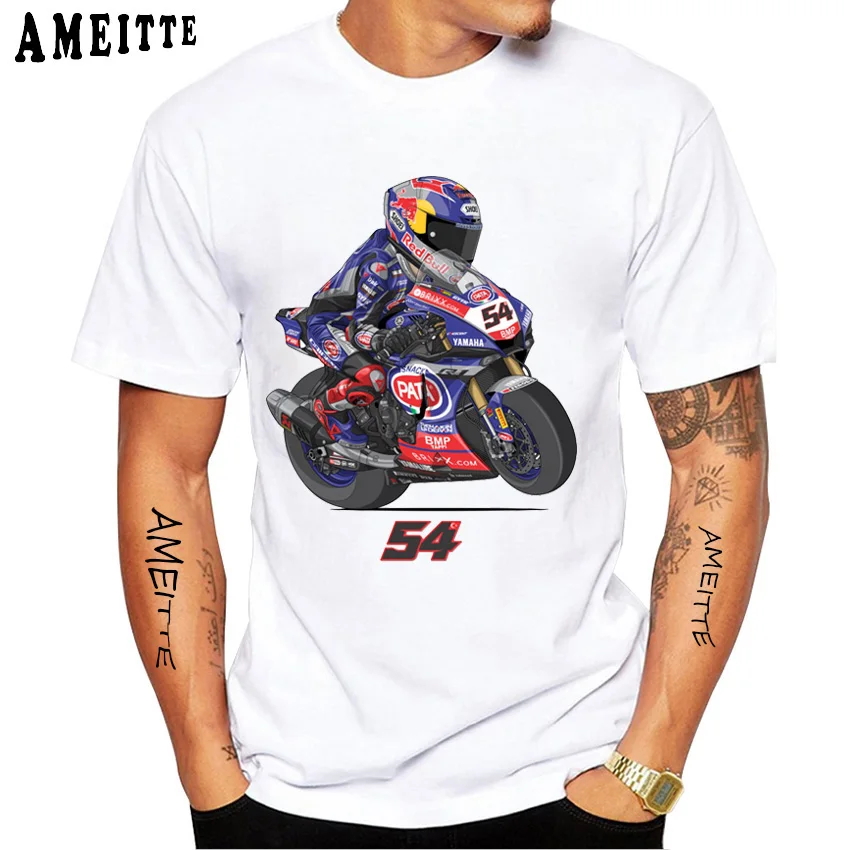 Toprak Razgatlioglu Number 54 GP Racing T-Shirt New Men Short Sleeve Boy Adventure Sport Casual White Tops Motorcycle Rider Tees