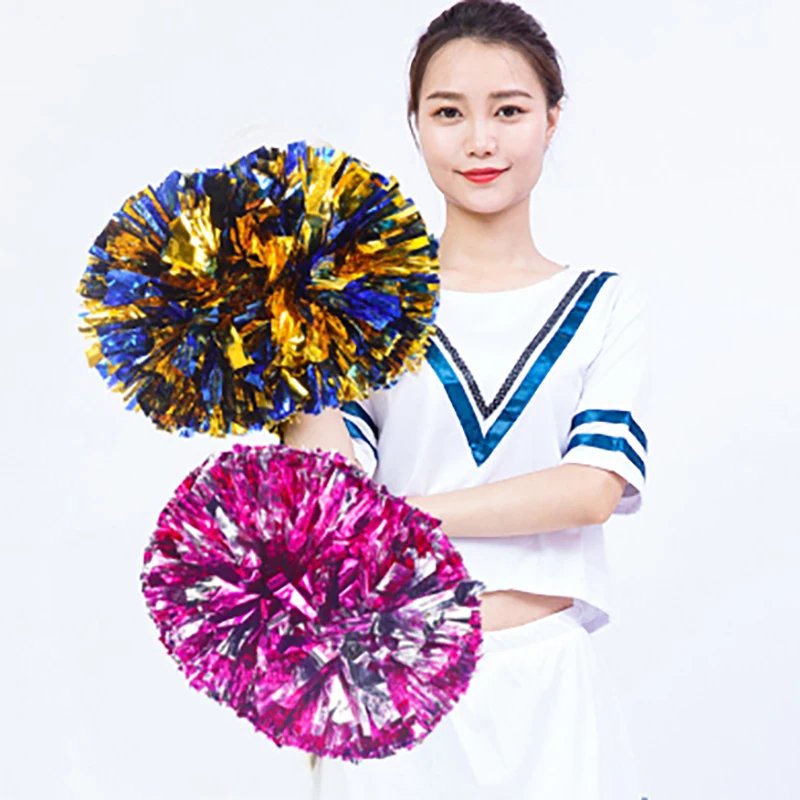 

34CM Game Pom Poms Cheerleading Cheering Ball Flower Sports Match Vocal Dance Party Concert Decorator Come On Props Club Supply