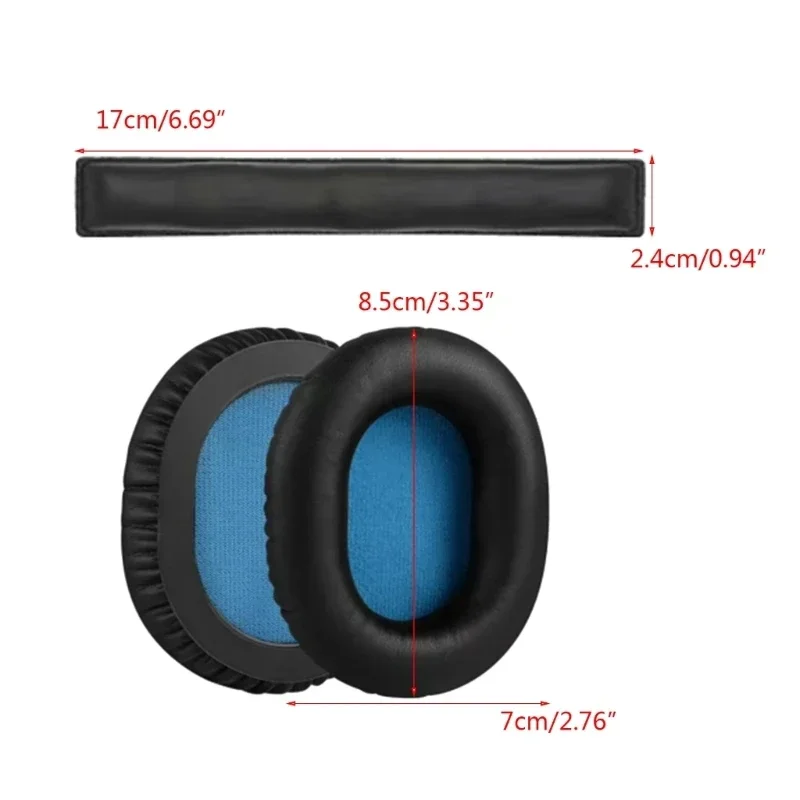 Cuscinetto per fascia di ricambio per Sennheiser HD8 DJ HD6 MIX Cover Cuscinetti in spugna Cuscino/Parti per le orecchie Parti di riparazione