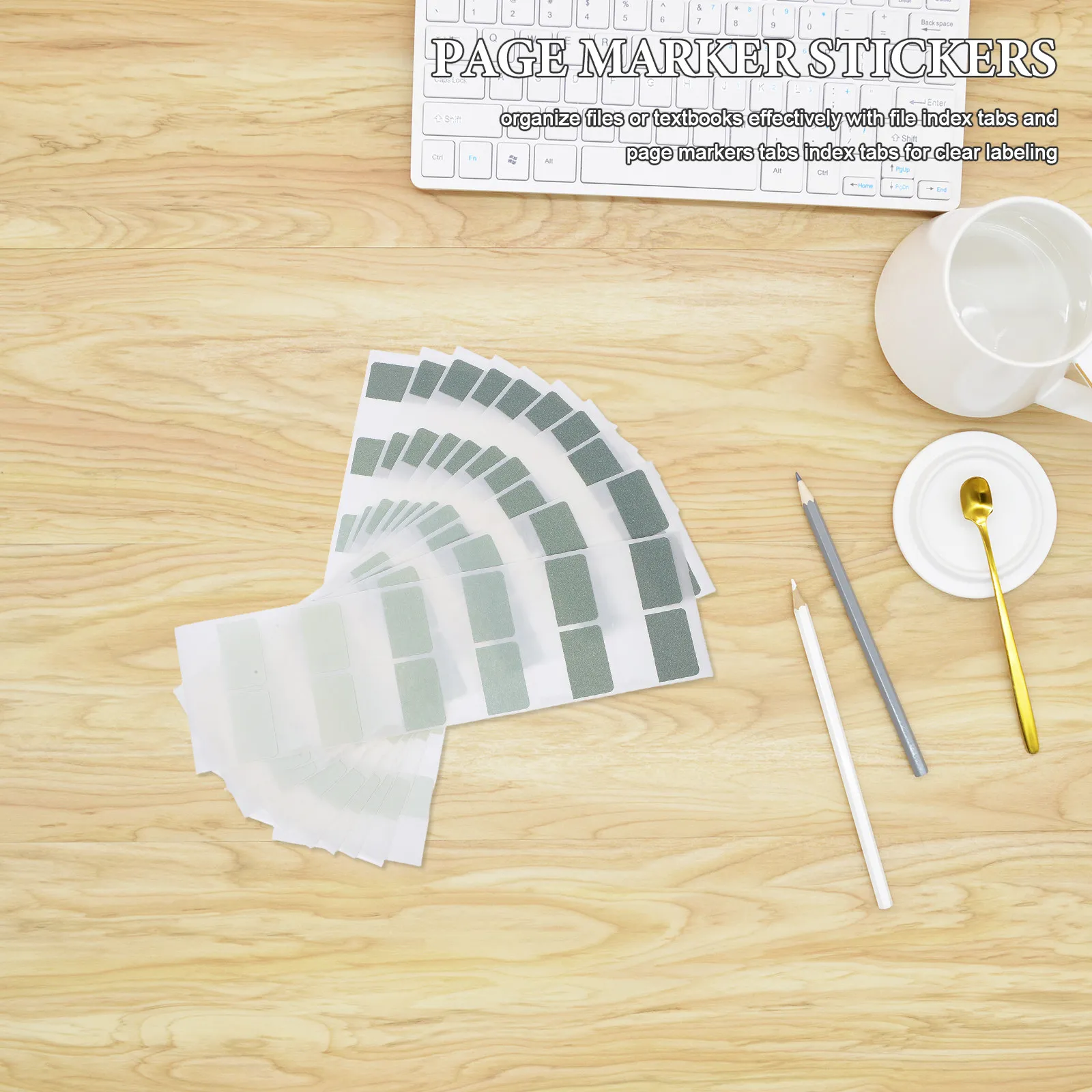 

1200Pcs Sticky Index Tabs for Books - Writable 1.22x0.98 Inch Page Marker Tabs Self Adhesive Labels for Office School Notebook