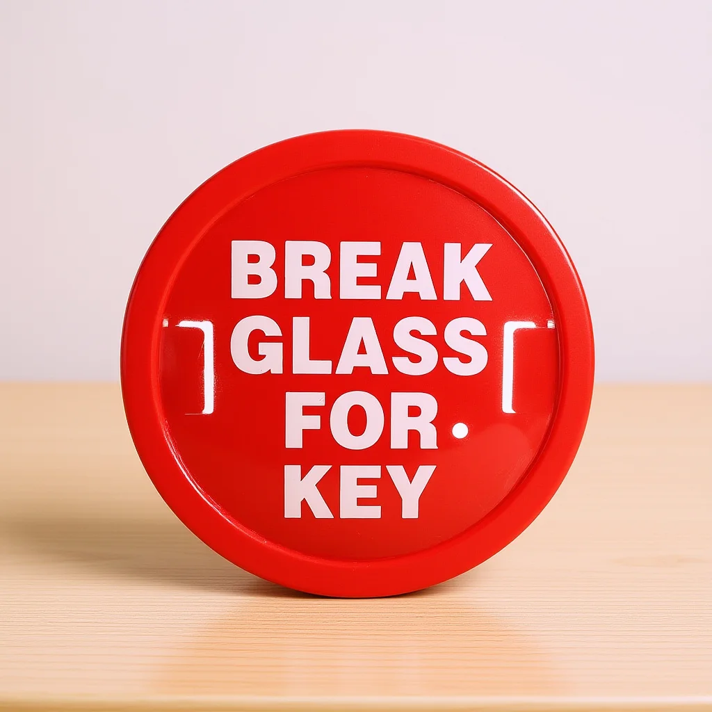 Secure Glass Break Key Lock Box Emergency Door Lockbox for Outside Fire Safety Wall Mounted Key Storage Escape Route Container