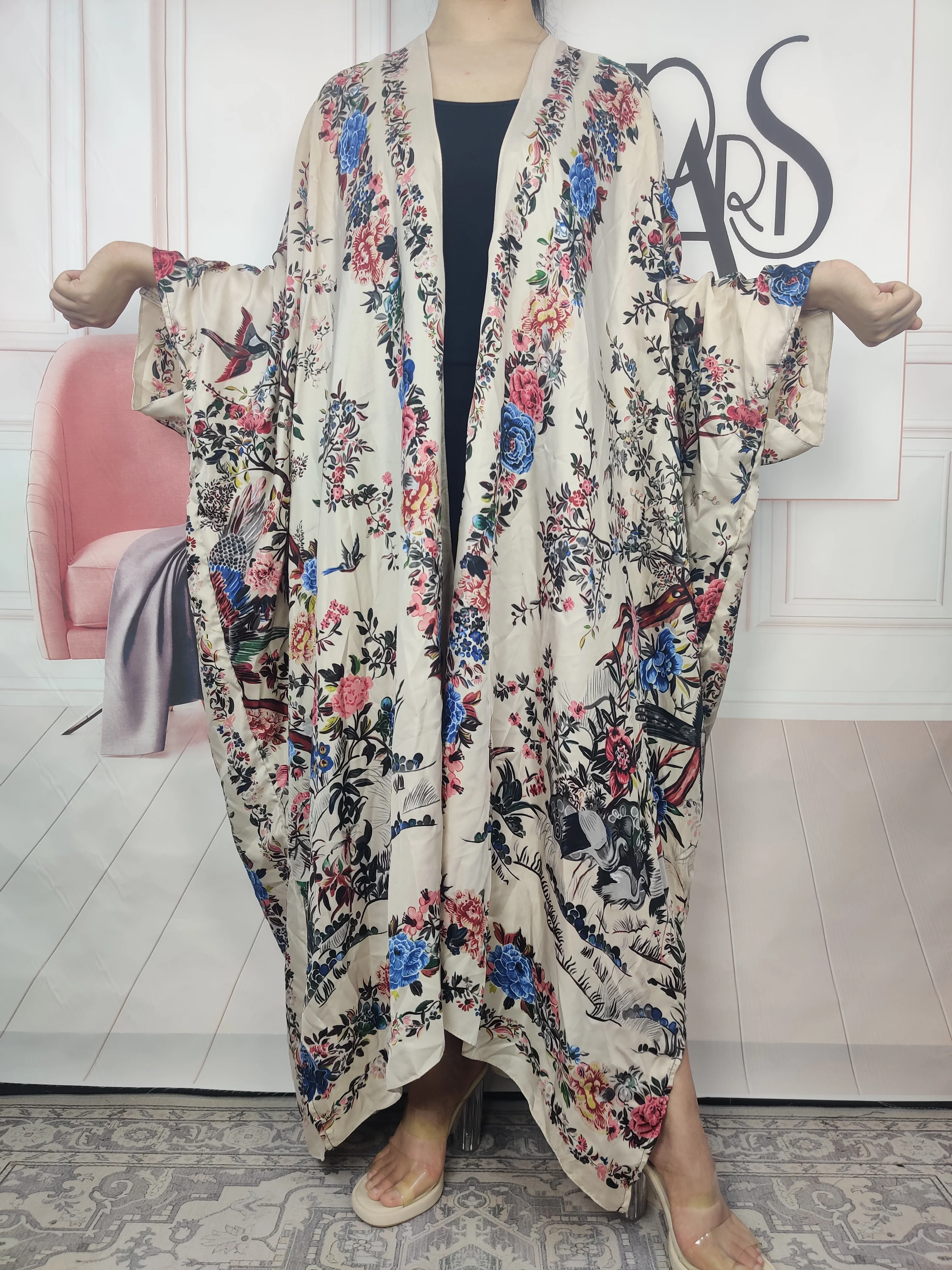 Cardigans Longs Imprimés de Style Africain pour Femme Musulmane, Robe de Style Boho, Sexy, Été, 2023