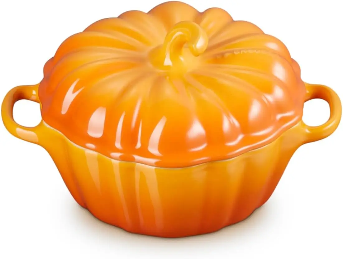 

Stoneware Figural Pumpkin Petite Cocotte, 12 oz., Persimmon
