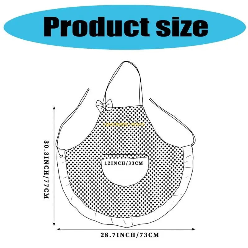 dxaeファッションボウノットエプロンシェフエプロンウェイトレスエプロン