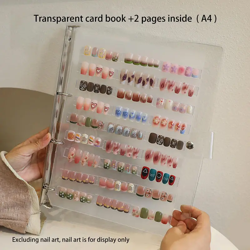 Large Capacity Nail Art Display Album Portable DIY Nail Charms Storage Book Simple Nail Art Storage Tools