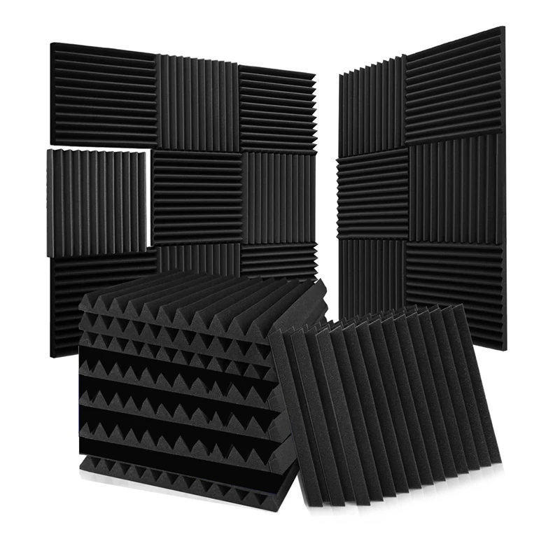 52 Pack Soundproof Wall Panels Acoustic Panels 1 X 12 X 12 Inches Sound Proof Foam Panels For Walls