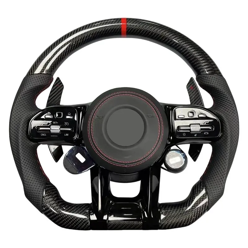 Volant de style AMG avec bouton de commande OLED – Fiber de carbone et toucher premium (direct usine