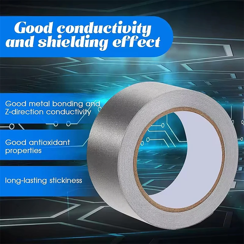 20/50 Meter Anti-Radiation Electromagnetic Shielding Tape Self-Adhesive Anti-RFID Shielding Cloth Double-side Conductive Tape