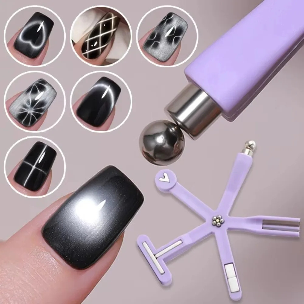 Gifts 8-in-1 Cat Eye Nail Art Stick DIY Starfish Nail Art Magnetic Pen Love Moon Daisy Cat Eye Magnetic Nail Art Tool view 5
