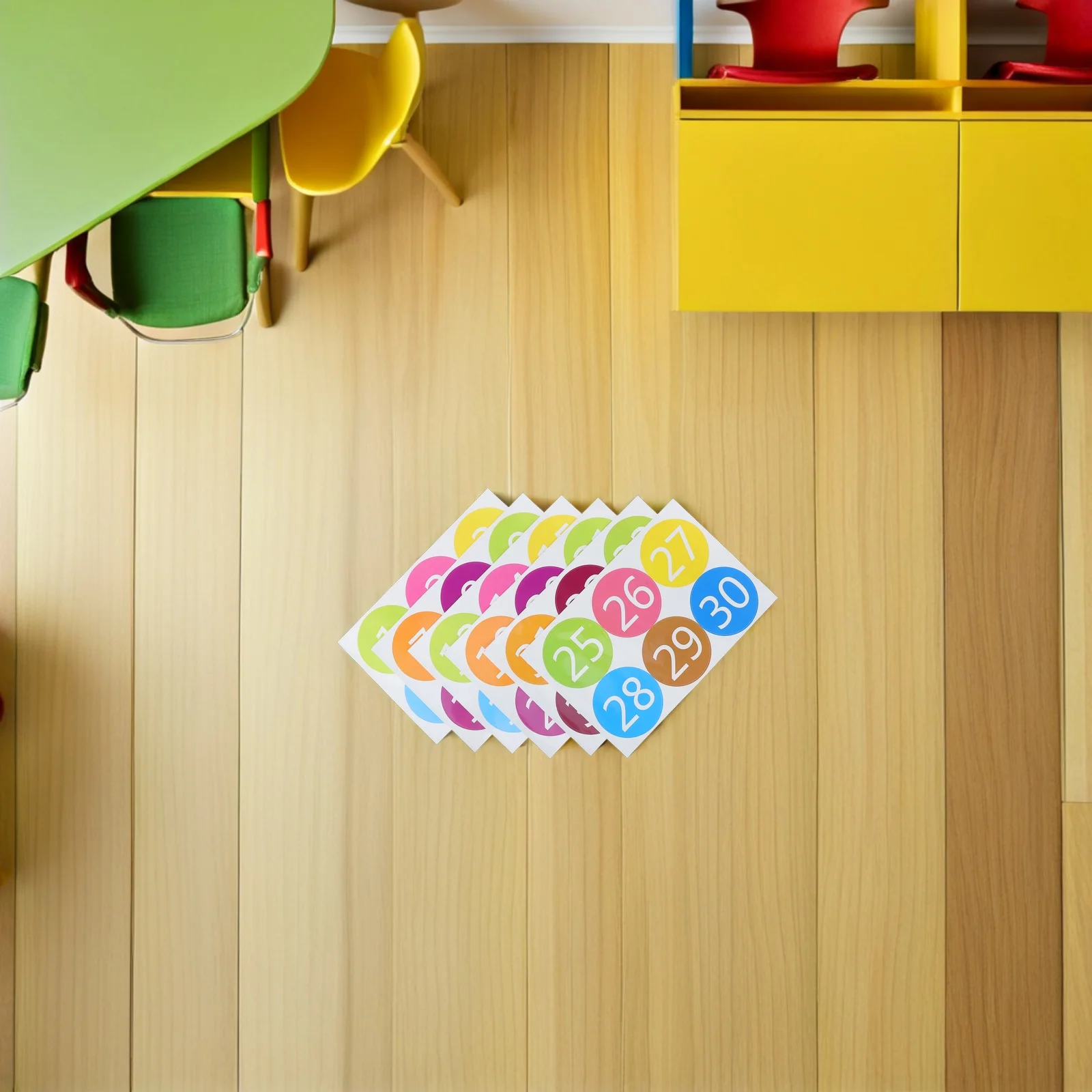 

6 Pcs Large Digital Stickers Adhesive Inventory Big Number Floor Classroom Consecutive Tile Labels