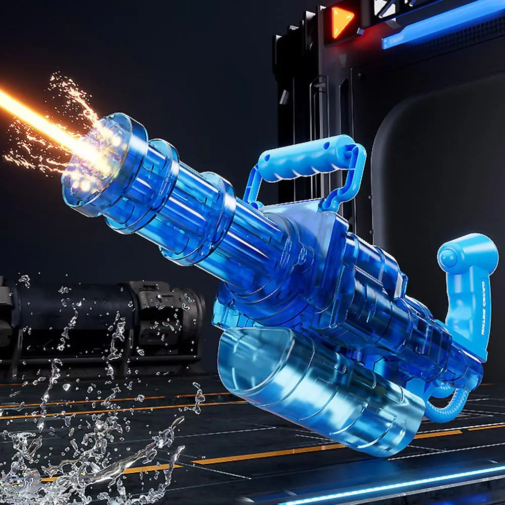 Electric With Light Sprays Flame Effect High-speed Powerful Shooting Water Gun Toys Outdoor Beach Swimming Pool Shooting Game
