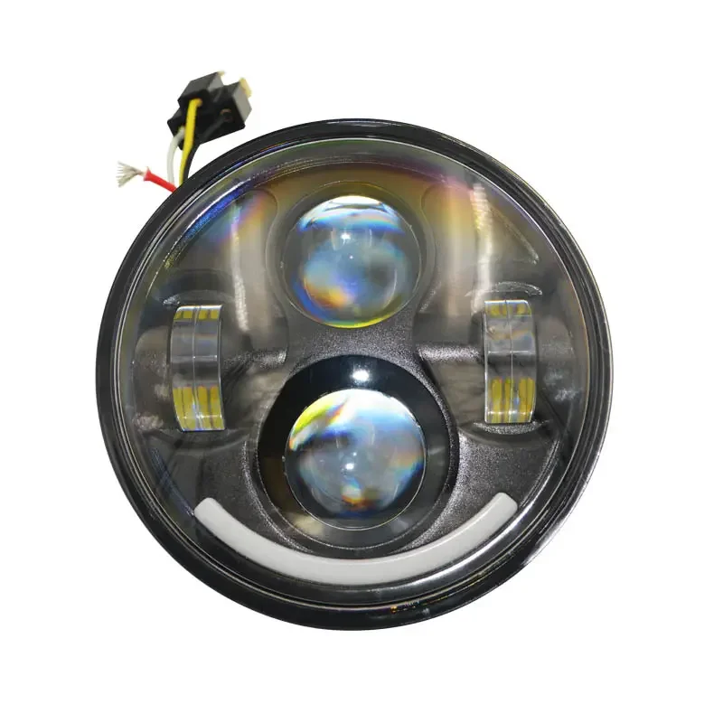 

Super Bright Motorcycle Black 5.75 inch LED Headlight with Hi/Lo Beam for Harley Davidson Motorcycle