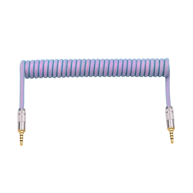 

Angitu Разделенные кабели для передачи данных ручной работы Sofle Спиральный кабель для клавиатуры TRRS Механическая клавиатура с допамином Грузовой кабель для передачи данных