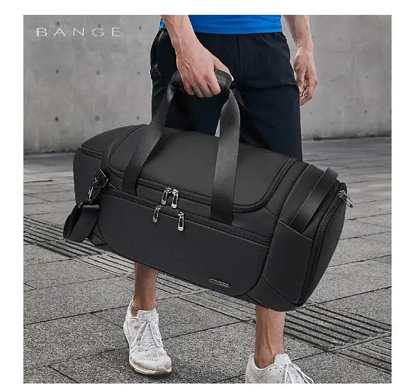 KAKA Men Travel Bag with Shoes Compartment Wet Pocket Carry On hand Luggage Bag Weekender Men travel Duffel Bag Travel Tote bag