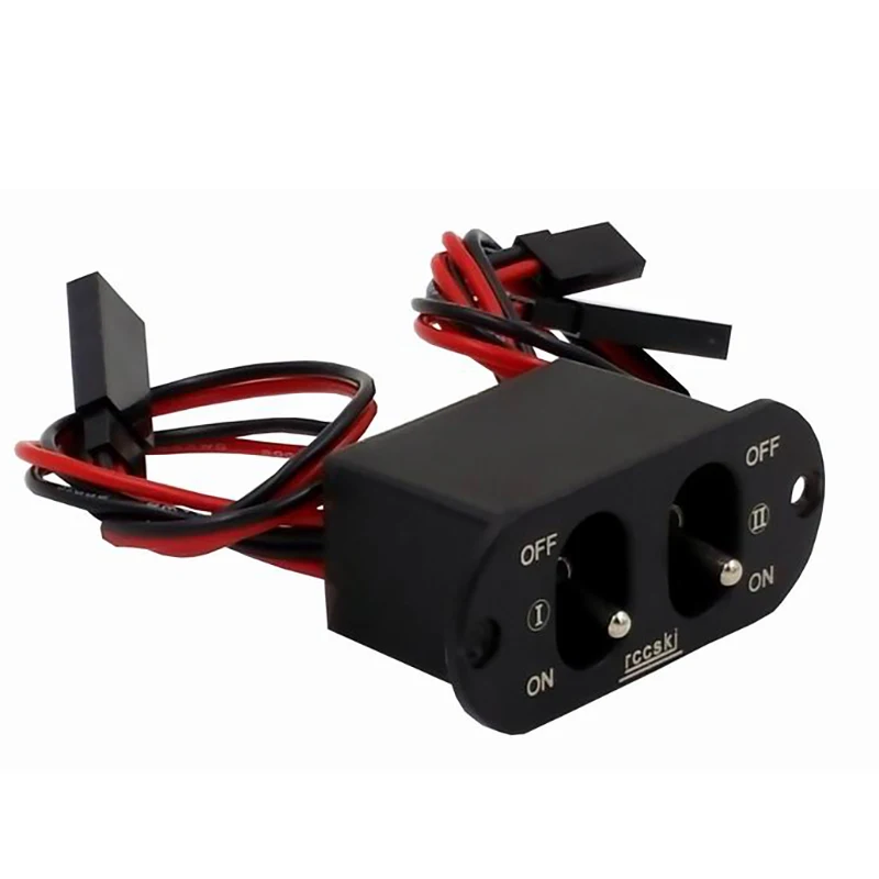 Heavy Current Dual Charging Switch Fit FUTABA/ JR Connector For RC Battery UBEC ESC Car Airplane Model