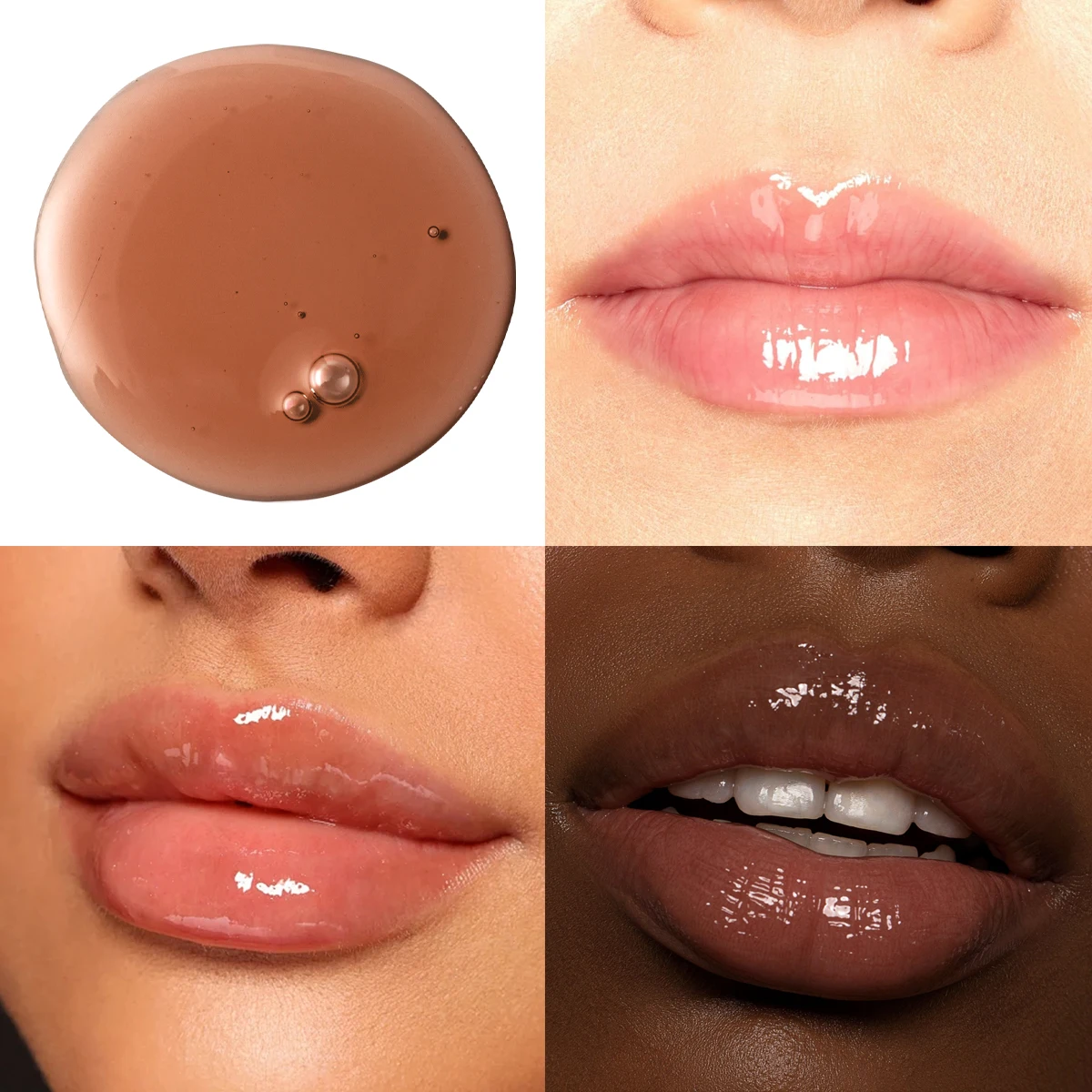 2 個の保湿プランピング リップ バーム、透明感のある色合いのための栄養プランピング リップ オイル、ビーガン & クルエルティフリー、フルジューシーな唇