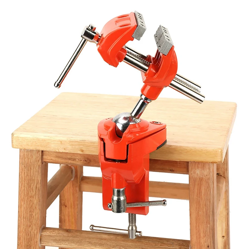 NEW 2026 Mini 360° Rotating Clamp Vise Adjustable 70mm Jaw Width Vise Table Clamp for Workbench Woodwork Milling Vise Tool