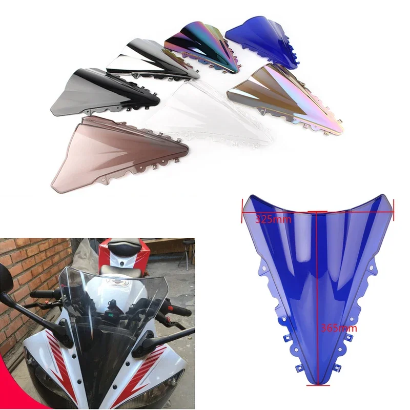 Motorcycle Screen Double Bubble Windshield Deflector Protector WindScreen For Yamaha YZF R15 V2 2013 2014 2015 2016 YZF-R15 V2