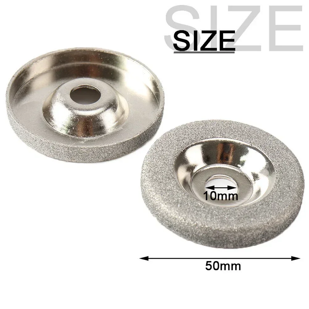 Diamond Grinding Wheel 50mm*10mm Emery Milling Cutter Circle Sharpener Stone 150#/180#/320# Disc Wheel Diamond Sand Coating