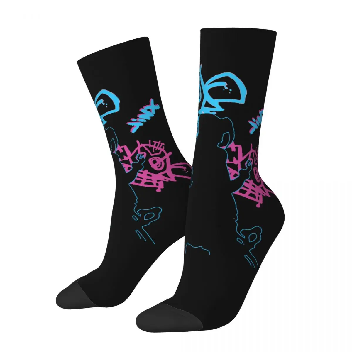 Retro Jinx Crazy Men's compression Socks Unisex Arcane League of Legends Harajuku Seamless Printed Funny Novelty Happy Crew Sock