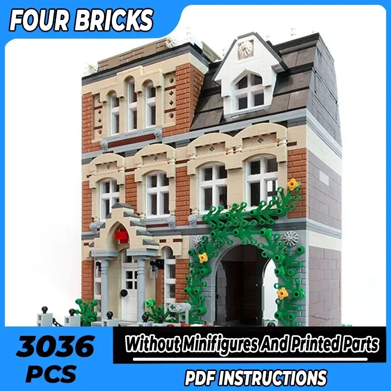 Moc Building Bricks City Street View Model Town Hospital Technology Modular Blocks Gifts Christmas Toys DIY Sets Assembly