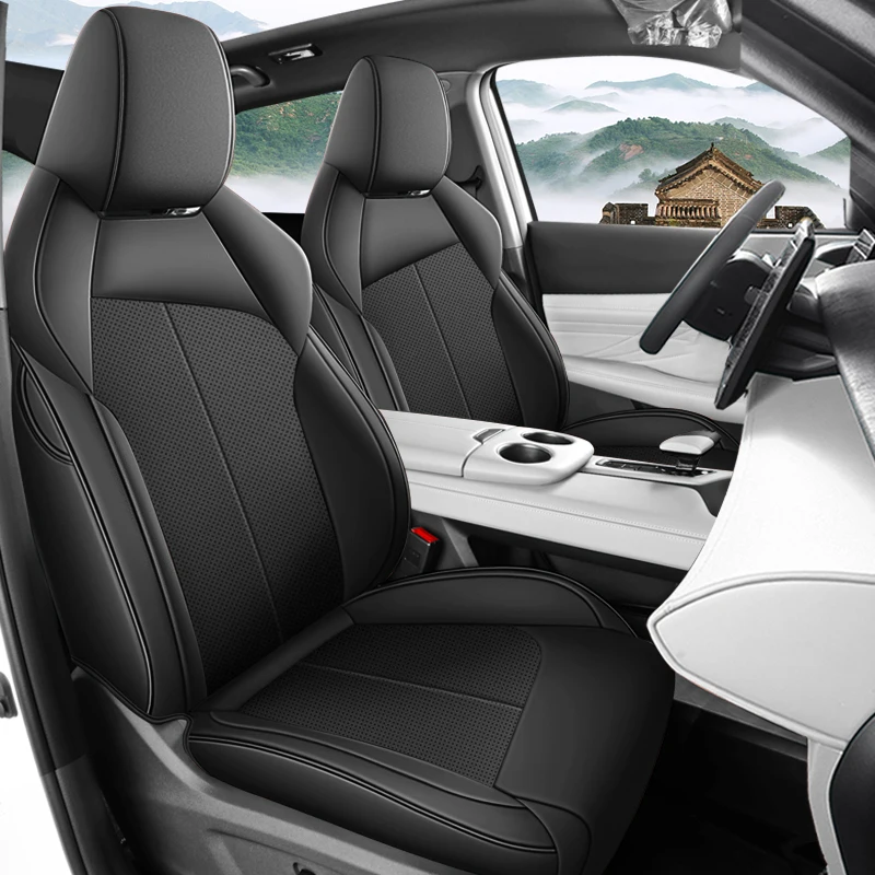 Universal Fit Full Coverage Leather 5 Seats Seat Covers Comfort Cushion for Changan UNI-Z Automobile