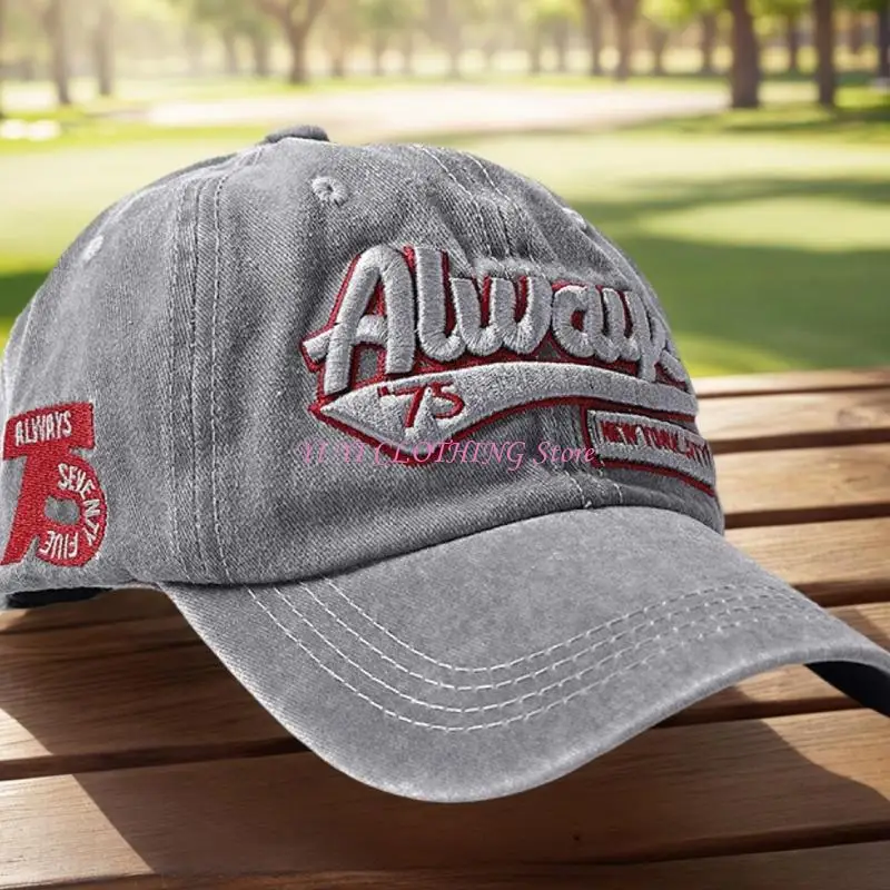N5KF Unisex Cotton Baseball Caps Embroidered ALWAYS Hip Hop Trend Design