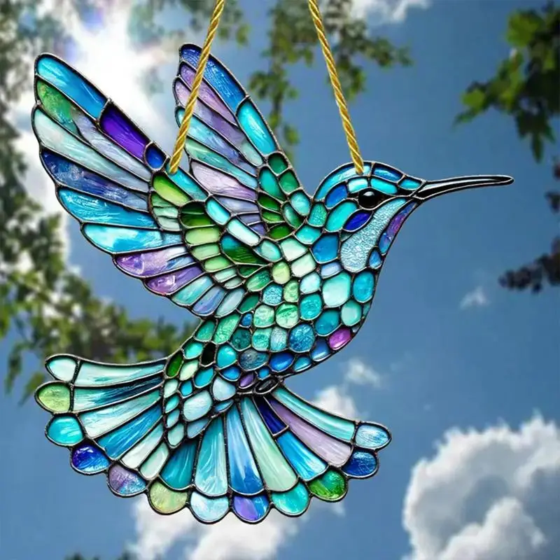 Hummingbird Sun Catchers Acrylic Sun Catchers Portable Hummingbird Decorations Suncatchers For Garden Window Wall Living Room