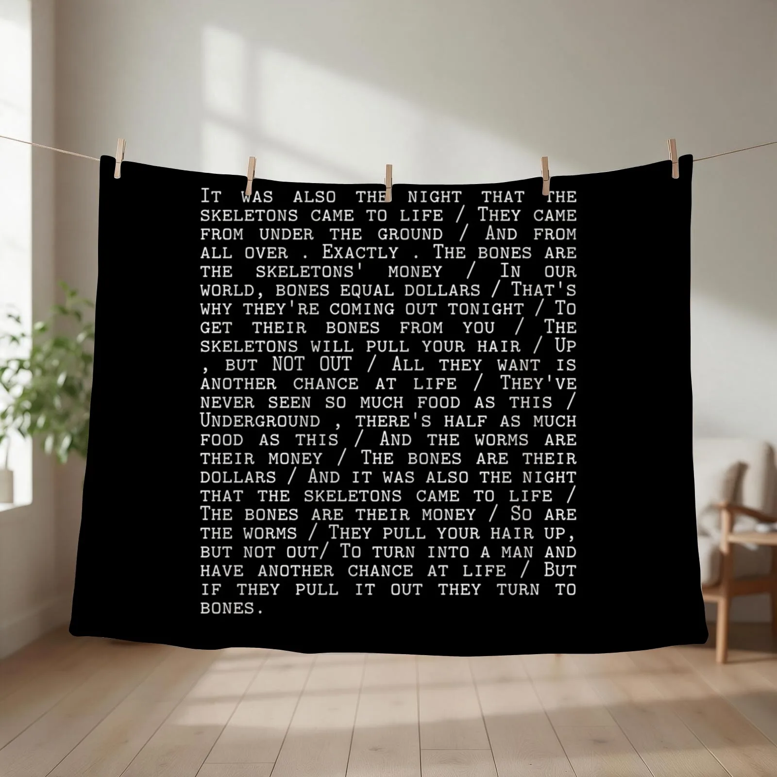 The Night That The Skeletons Came to Life Throw Blanket Softest Heavy Soft Plush Plaid Sleeping Bag Blankets