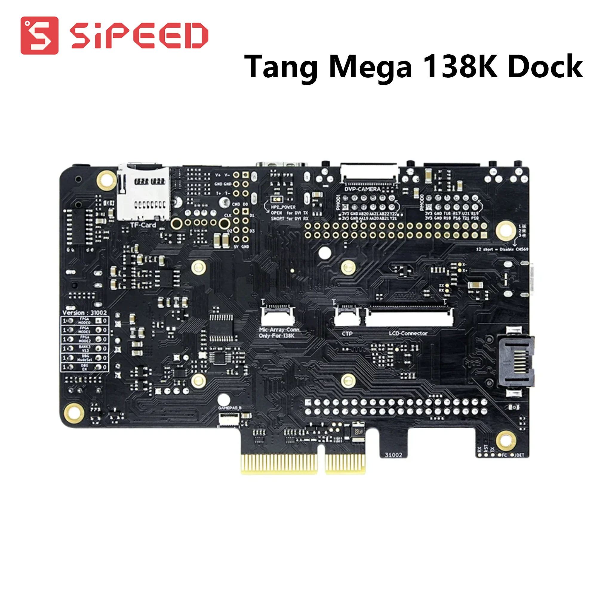 Sipeed Tang Mega 138K Dock Development Board GOWIN GW5AST RISCV FPGA Premier Affordable High-Capacity FPGA Development Kit