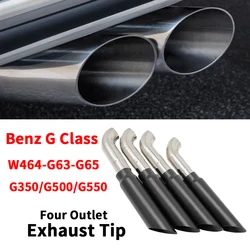 For Mercedes-Benz G Class Exhaust Tip G Class W464 W463 G500 G550 G55 G63 76MM 304 Stainless Steel Muffler Tail Pipe Nozzle