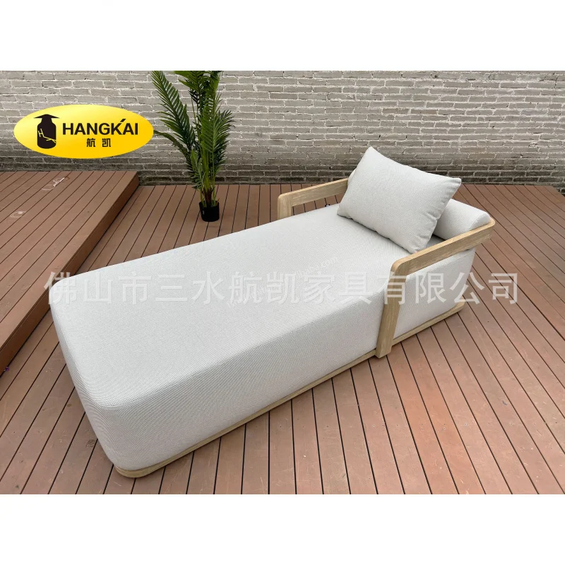 Sun Loungers,Outdoor Bed,Customized Teak , Nordic Leisure Swimming Pool, Resort Island Beach Outdoor Daybed