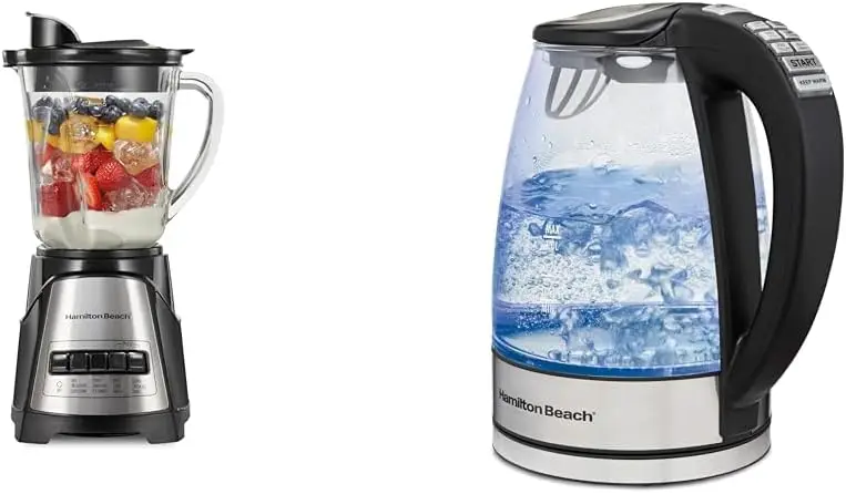 

Blender and Electric Kettle Bundle, 700W 40oz Blender and 1500W Kettle with 6 Temp Settings
