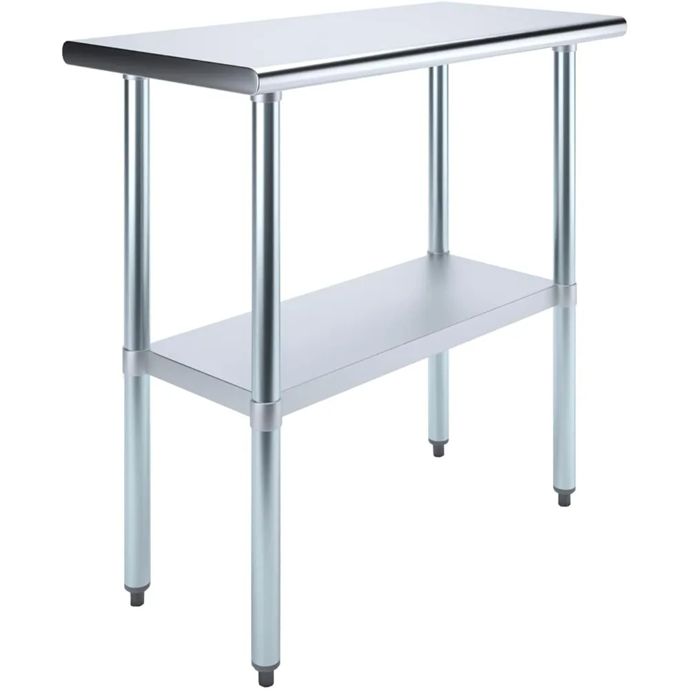 X 36 طاولة عمل من الفولاذ المقاوم للصدأ مع رف داخلي |   معتمد من NSF |   مقعد أدوات جراج الغسيل |   إعداد طعام جزيرة المطبخ #1