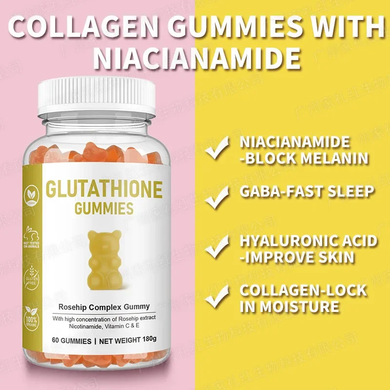 

60 pills Skin whitening nicotinamide fudge collagen fudge glutathione fudge oral nitramine to remove body yellow