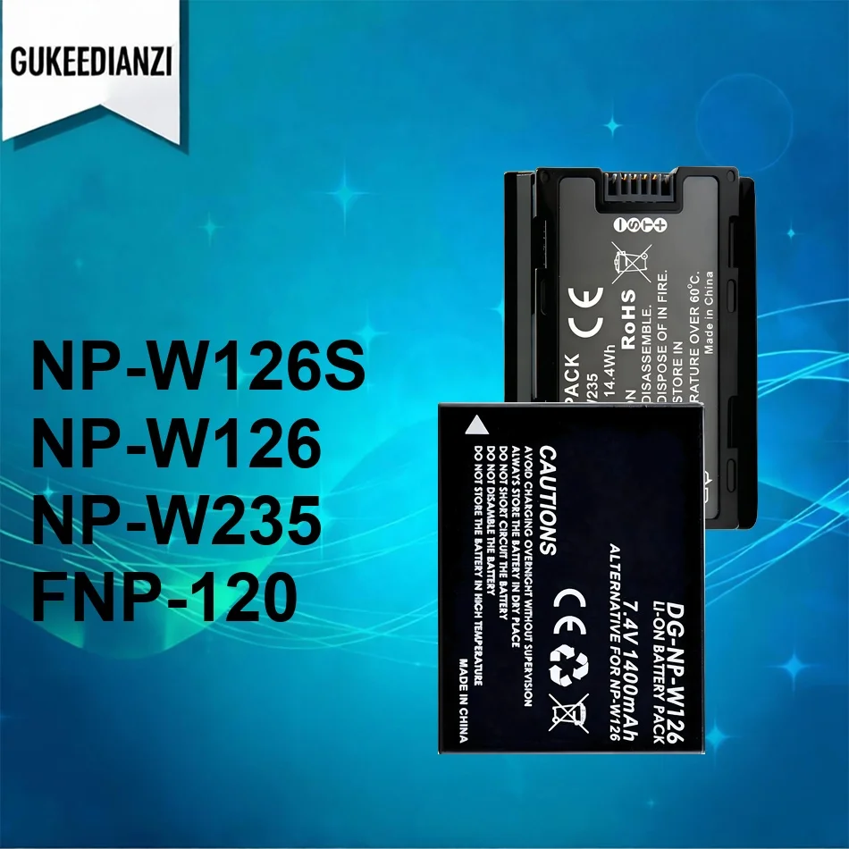 

Battery Long Lasting Fnp-120 NP-W126S NP-W126 NP-W235 1260-2500mAh For Fujifilm Fuji F10 F11 x-T4 x100f 100S Pro