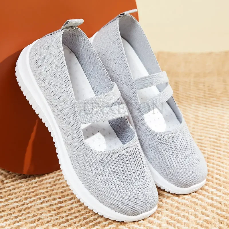 Woven Mesh Breathable Women\'s Shoes Soft Bottom Non-slip Flat Shoes Shallow Mouth Set Foot Single Woman Loafer Shoe