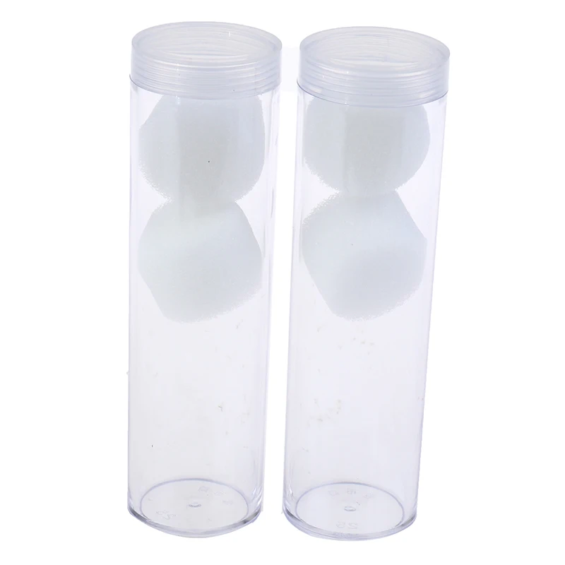 2 Tubos Redondos de Plástico Transparente de 25 mm para Monedas de un Cuarto de Dólar, con Rosca, para el Hogar