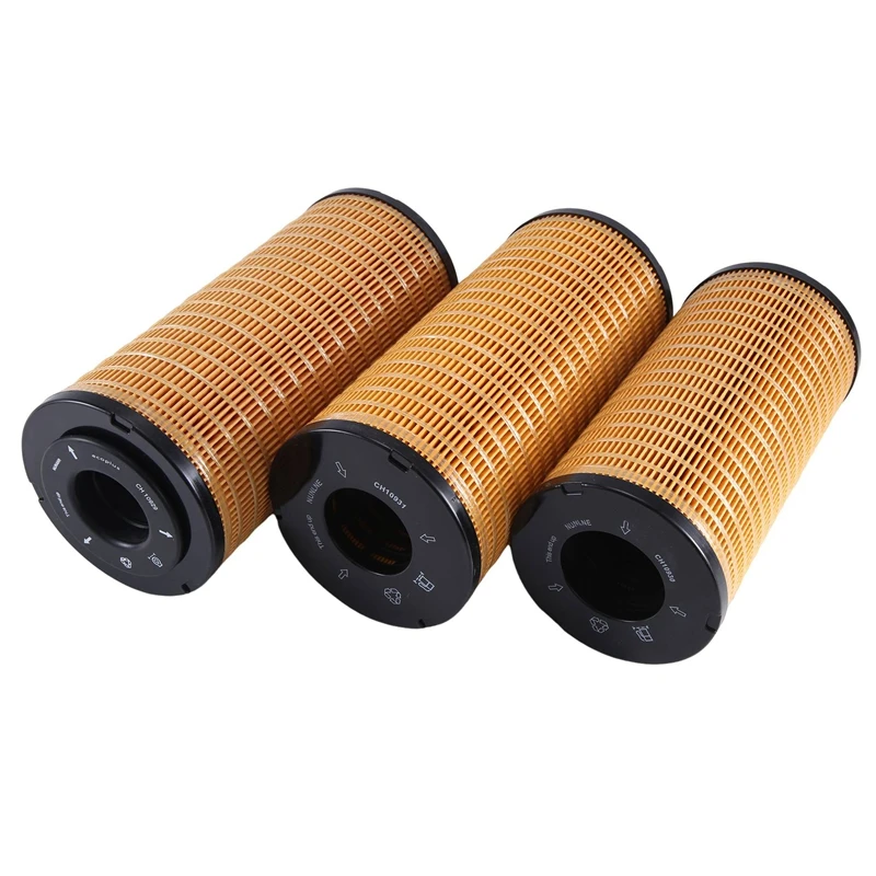 3Pcs Fuel Filter CH10929 CH10930 CH10931 Fuel Water Separator Diesel Filter Elements Parts For Perkins MGD06, MGE06, MGL06