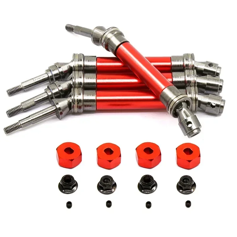 RC Car Matel Drive Shaft CVD Front/Rear Driveshaft for 1:10 SCX24 Traxxas Slash 4X4 Stampede VXL 2WD 6851R 6852R 6851X Parts
