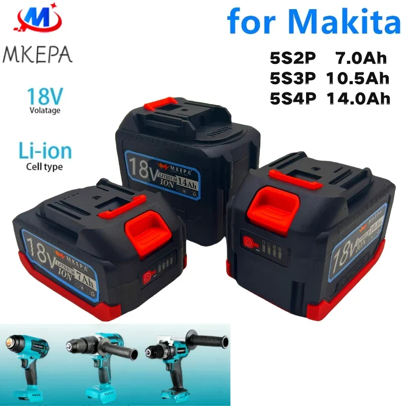 18V14.0Ah new high-capacity electric tool battery replacement suitable for Makita electric screwdriver drill and 21V2A charger